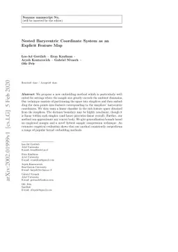 Nested Barycentric Coordinate System as an Explicit Feature Map