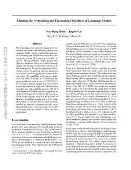 Aligning the Pretraining and Finetuning Objectives of Language Models
