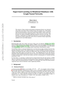 Supervised Learning on Relational Databases with Graph Neural Networks