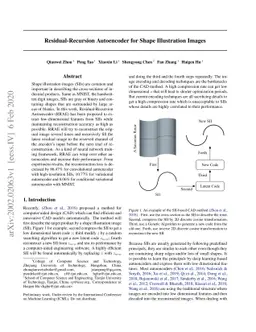 Residual-Recursion Autoencoder for Shape Illustration Images