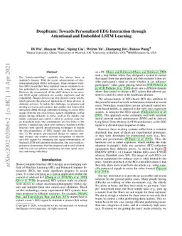 DeepBrain: Towards Personalized EEG Interaction through Attentional and
  Embedded LSTM Learning