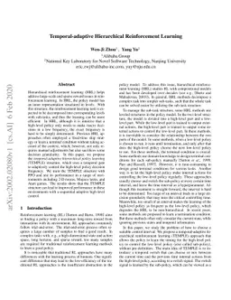 Temporal-adaptive Hierarchical Reinforcement Learning