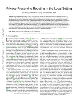 Privacy-Preserving Boosting in the Local Setting