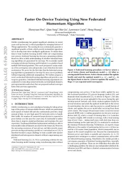 Faster On-Device Training Using New Federated Momentum Algorithm