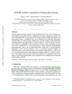LUNAR: Cellular Automata for Drifting Data Streams