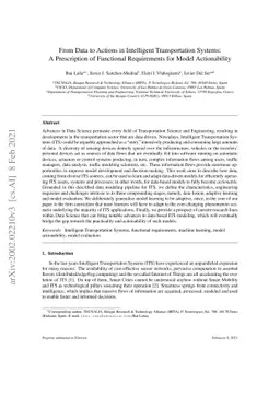 From Data to Actions in Intelligent Transportation Systems: a
  Prescription of Functional Requirements for Model Actionability