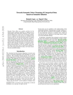 Towards Semantic Noise Cleansing of Categorical Data based on Semantic
  Infusion