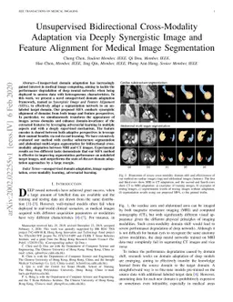 Unsupervised Bidirectional Cross-Modality Adaptation via Deeply
  Synergistic Image and Feature Alignment for Medical Image Segmentation