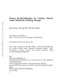 Person Re-identification by Contour Sketch under Moderate Clothing
  Change