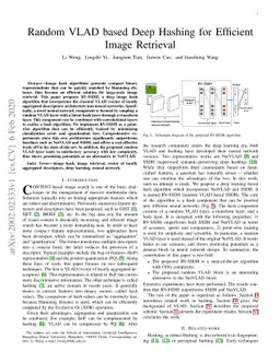 Random VLAD based Deep Hashing for Efficient Image Retrieval