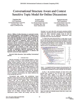 Conversational Structure Aware and Context Sensitive Topic Model for
  Online Discussions