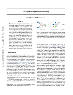 Message Passing Query Embedding