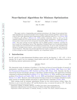 Near-Optimal Algorithms for Minimax Optimization
