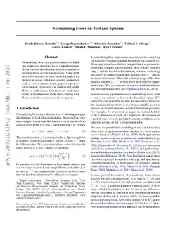Normalizing Flows on Tori and Spheres