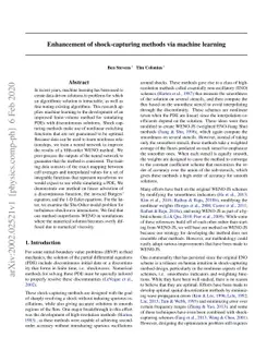 Enhancement of shock-capturing methods via machine learning
