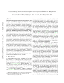 Contradictory Structure Learning for Semi-supervised Domain Adaptation