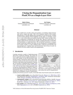 Closing the Dequantization Gap: PixelCNN as a Single-Layer Flow