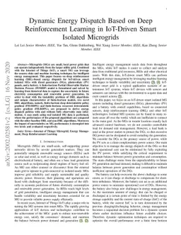 Dynamic Energy Dispatch Based on Deep Reinforcement Learning in
  IoT-Driven Smart Isolated Microgrids