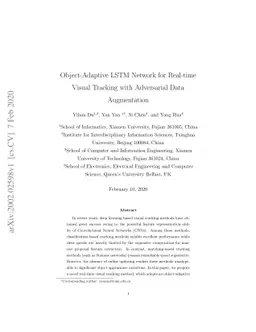 Object-Adaptive LSTM Network for Real-time Visual Tracking with
  Adversarial Data Augmentation