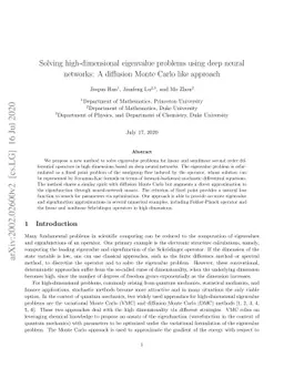 Solving high-dimensional eigenvalue problems using deep neural networks:
  A diffusion Monte Carlo like approach