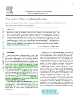 Visual search over billions of aerial and satellite images