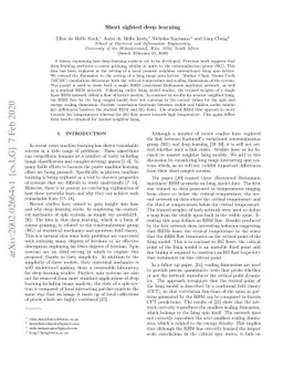 Short sighted deep learning