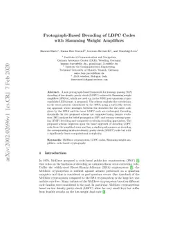 Protograph-Based Decoding of LDPC Codes with Hamming Weight Amplifiers