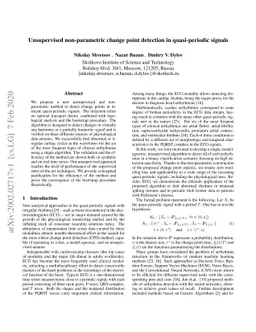Unsupervised non-parametric change point detection in quasi-periodic
  signals