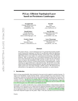 PLLay: Efficient Topological Layer based on Persistence Landscapes