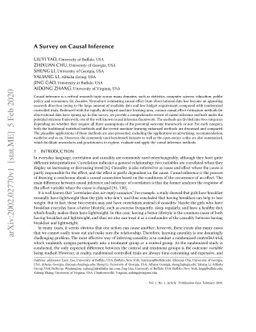 A Survey on Causal Inference
