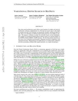 Variational Depth Search in ResNets