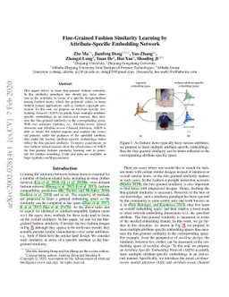 Fine-Grained Fashion Similarity Learning by Attribute-Specific Embedding
  Network