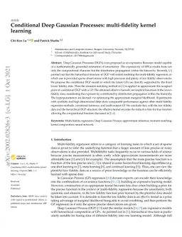 Conditional Deep Gaussian Processes: multi-fidelity kernel learning