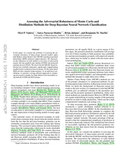 Assessing the Adversarial Robustness of Monte Carlo and Distillation
  Methods for Deep Bayesian Neural Network Classification