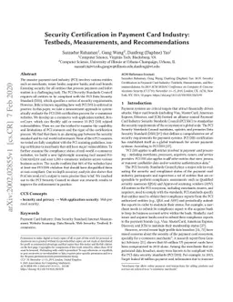 Security Certification in Payment Card Industry: Testbeds, Measurements,
  and Recommendations