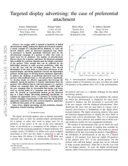 Targeted display advertising: the case of preferential attachment