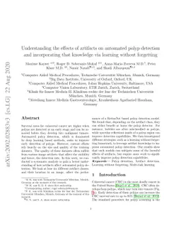 Understanding the effects of artifacts on automated polyp detection and
  incorporating that knowledge via learning without forgetting