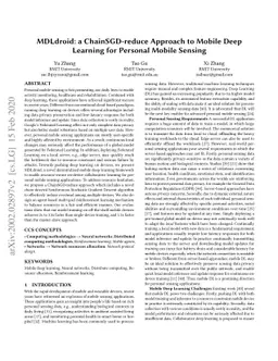 MDLdroid: a ChainSGD-reduce Approach to Mobile Deep Learning for
  Personal Mobile Sensing