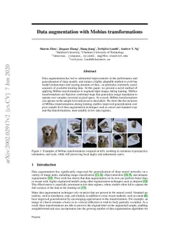 Data augmentation with Mobius transformations