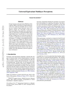 Universal Equivariant Multilayer Perceptrons