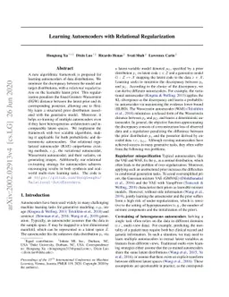 Learning Autoencoders with Relational Regularization