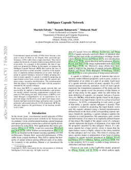 Subspace Capsule Network