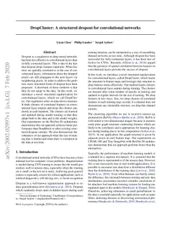 DropCluster: A structured dropout for convolutional networks