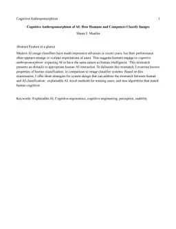 Cognitive Anthropomorphism of AI: How Humans and Computers Classify
  Images