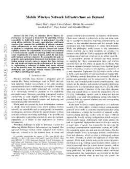 Mobile Wireless Network Infrastructure on Demand