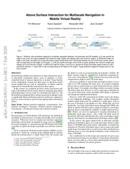 Above Surface Interaction for Multiscale Navigation in Mobile Virtual
  Reality