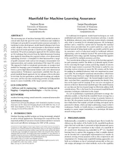 Manifold for Machine Learning Assurance