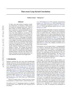 Time-aware Large Kernel Convolutions