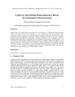 Capsule Network Performance with Autonomous Navigation