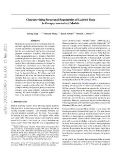 Characterizing Structural Regularities of Labeled Data in
  Overparameterized Models